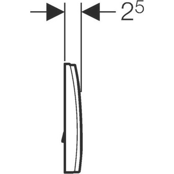 Кнопка смыва Geberit Delta 11 115.101.00.1, нержавеющая сталь - фото 3