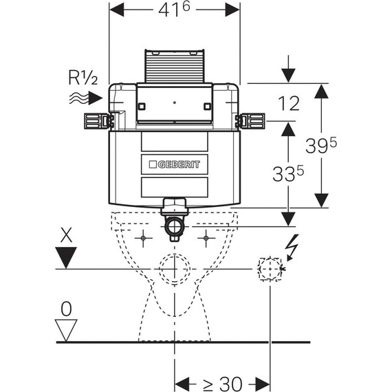 Смывной бачок скрытого монтажа Geberit Omega 109.043.00.1 - фото 2