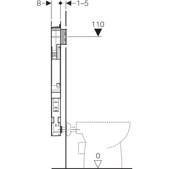 Смывной бачок скрытого монтажа Geberit Sigma 8 109.791.00.1 - фото 3