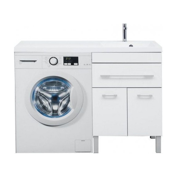 Тумба напольная с раковиной-столешницей Aquanet Верона 120 см 182507 R, белый - фото 11