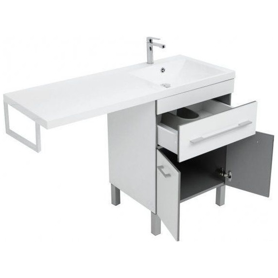 Тумба напольная с раковиной-столешницей Aquanet Верона 120 см 182507 R, белый - фото 4