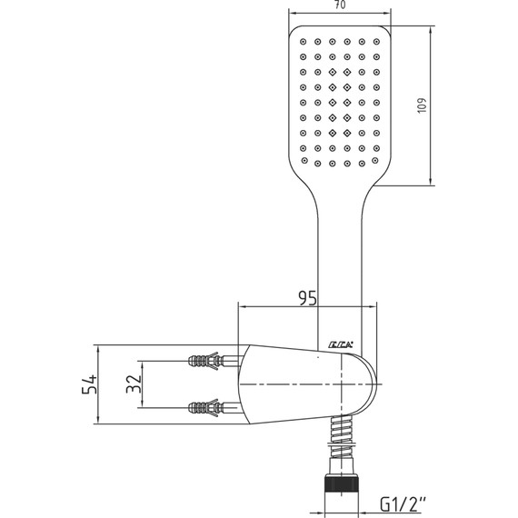 Душевой гарнитур E.C.A. Tiera 102117342EX - фото 3