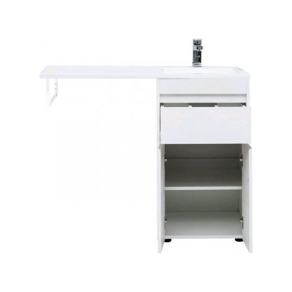 Тумба подвесная с раковиной-столешницей Aquanet Токио 110 см 236915 R, белый - фото 9