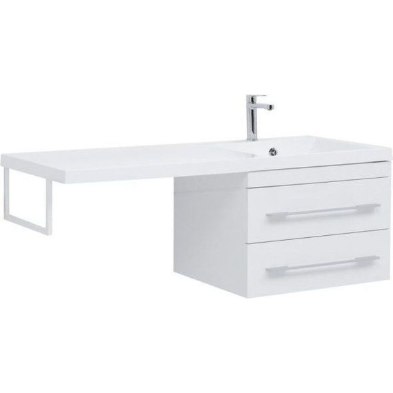 Тумба подвесная с раковиной-столешницей Aquanet Нота 120 см 171483 R, белый - фото 4