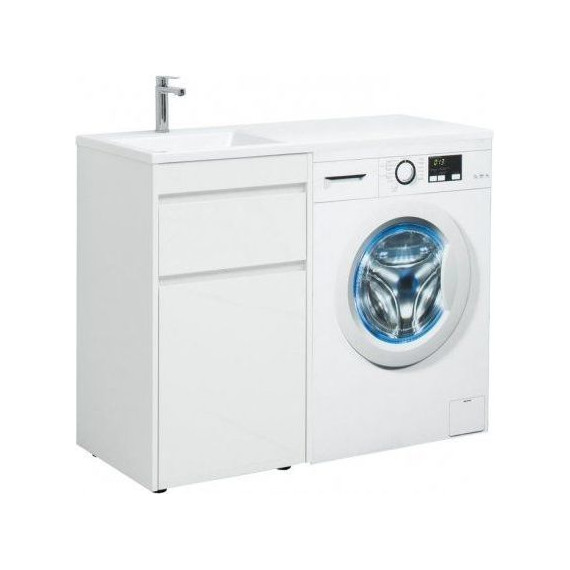 Тумба напольная с раковиной-столешницей Aquanet Токио 110 см 239289 L, белый - фото 2