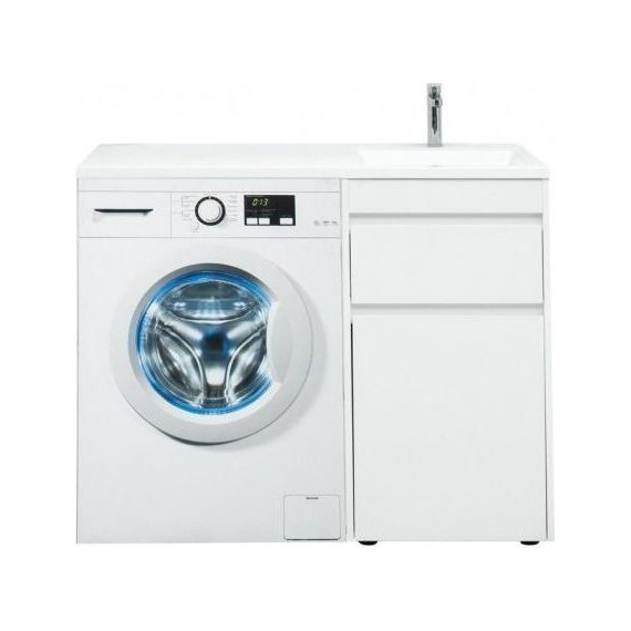 Тумба напольная с раковиной-столешницей Aquanet Токио 110 см 239289 R, белый - фото 13