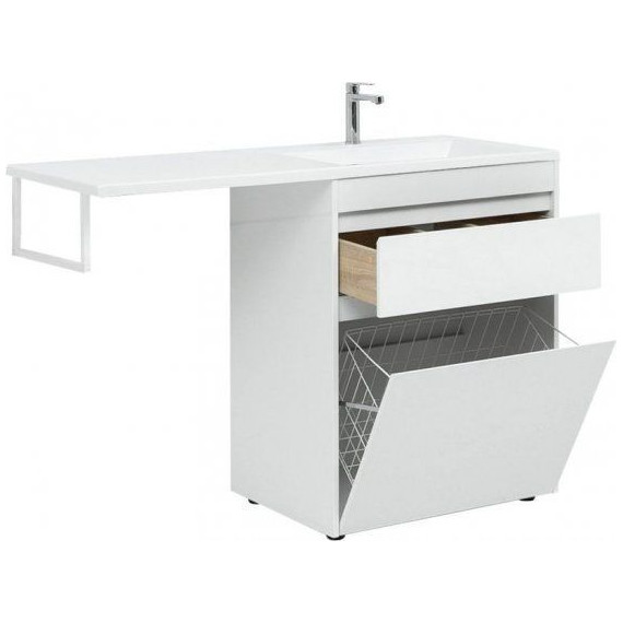 Тумба напольная с раковиной-столешницей Aquanet Токио 130 см 239291 R, белый - фото 6