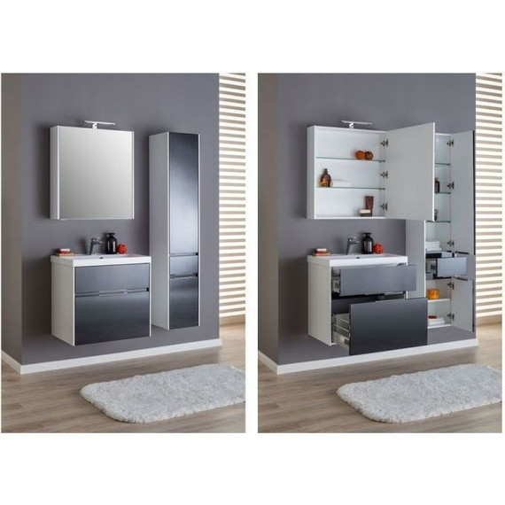 Зеркало-шкаф Aquanet Латина 70 см 179997, белый - фото 4