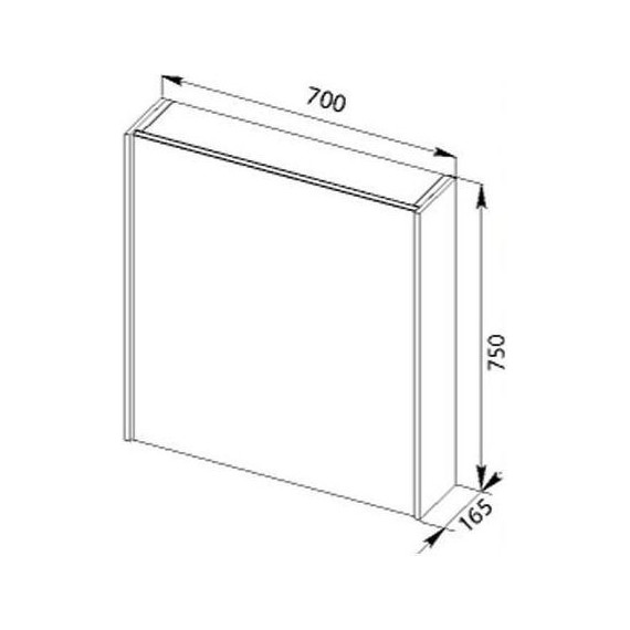Зеркало-шкаф Aquanet Латина 70 см 179997, белый - фото 9