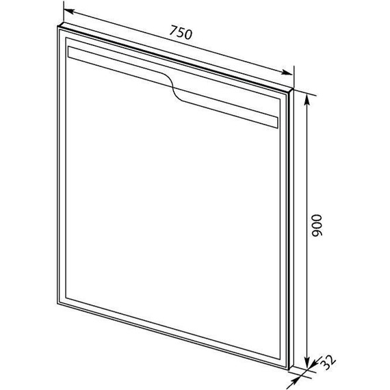 Зеркало Aquanet Модена 75 см 198492, белый - фото 4
