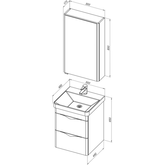 Зеркало-шкаф Aquanet Орлеан 50 см 183075, белый - фото 7