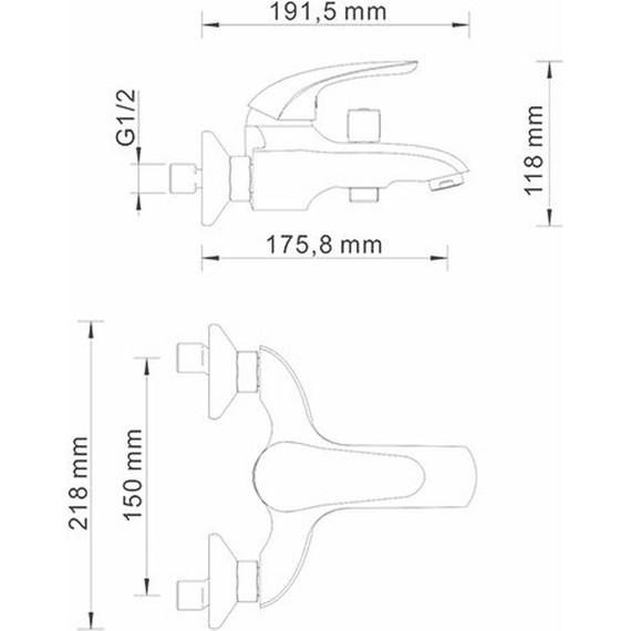 Смеситель для ванны WasserKraft Rossel 2801 - фото 4