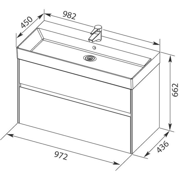 Тумба подвесная с раковиной Aquanet Бруклин 100 см 203961, белый - фото 14