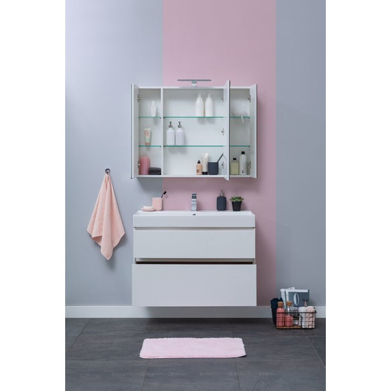 Тумба подвесная с раковиной Aquanet Бруклин 85 см 203960, белый - фото 5