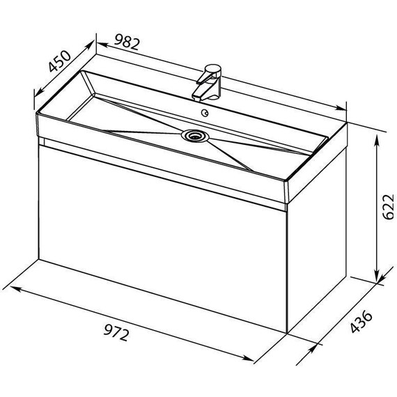 Тумба подвесная с раковиной Aquanet Йорк 100 см 202091, белый - фото 9