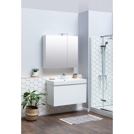 Тумба подвесная с раковиной Aquanet Йорк 100 см 202091, белый - фото 6