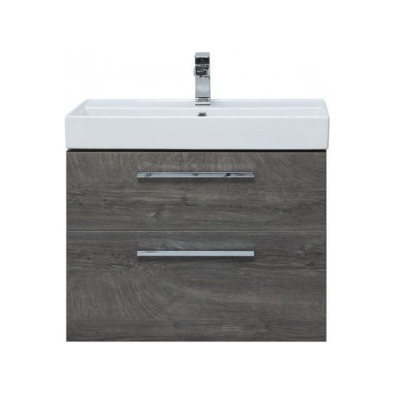 Тумба подвесная с раковиной Aquanet Nova 75 см 242260, дуб рошелье, Цвет фасада: дуб рошелье - фото 4