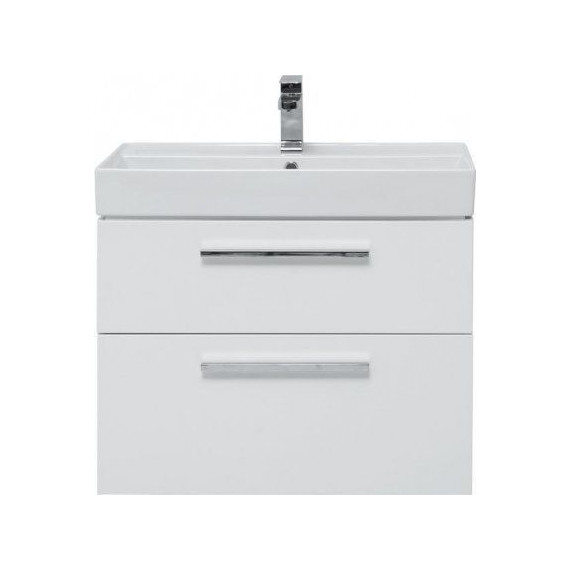 Тумба подвесная с раковиной Aquanet Nova 75 см 242262, белый, Цвет фасада: белый - фото 3