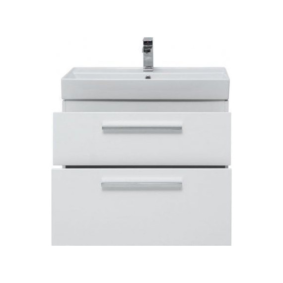 Тумба подвесная с раковиной Aquanet Nova 75 см 242262, белый, Цвет фасада: белый - фото 4