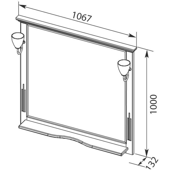 Зеркало Aquanet Лагуна 105 см 175304, белый - фото 4