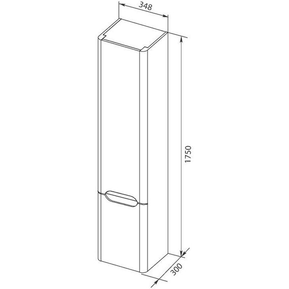 Пенал подвесной Aquanet София 35 см 199871, белый - фото 5