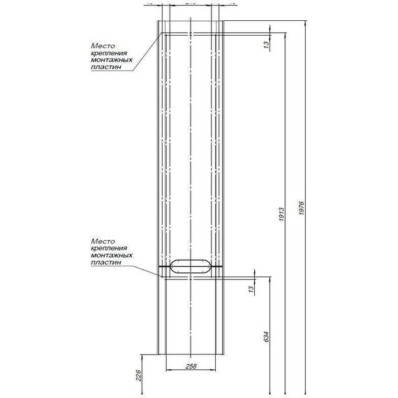 Пенал подвесной Aquanet София 35 см 199871, белый - фото 6