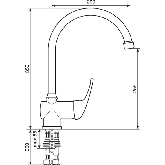 Смеситель для кухни Emmevi Ambra CR9074 - фото 2