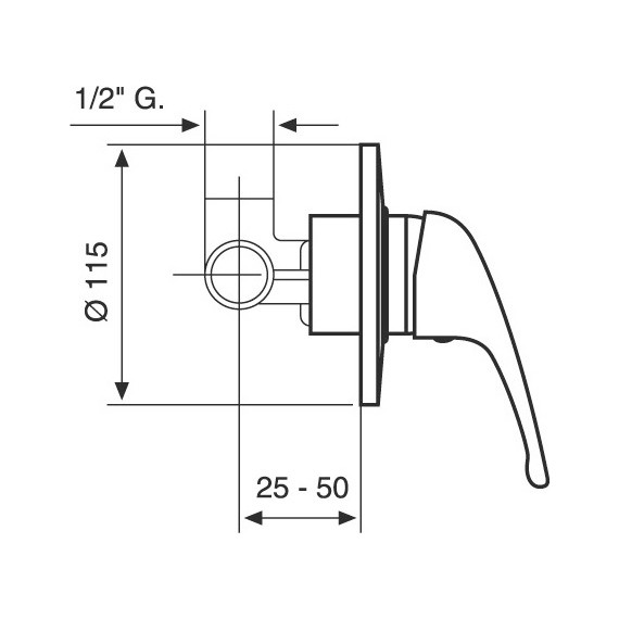 Смеситель для душа Emmevi Ambra CR9009 - фото 2