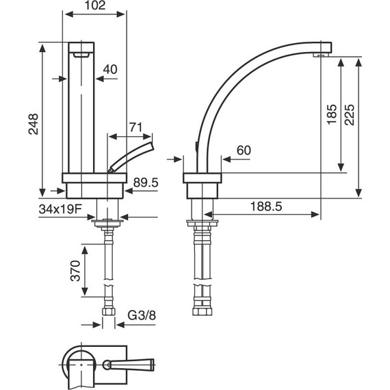 Смеситель для кухни Emmevi Antef CR42007 - фото 2