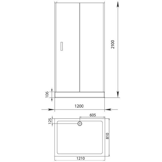 Душевое ограждение Aquanet Alfa NAA1131 120x80 см, хром/прозрачное - фото 5