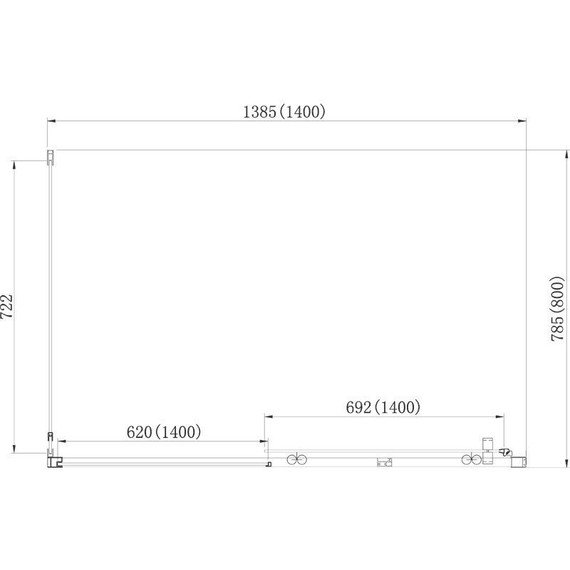 Душевое ограждение Aquanet Alfa NAA1131 140x80 см, хром/прозрачное - фото 5