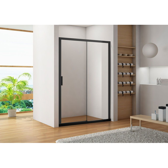 Душевая дверь Aquanet Pleasure AE60-N-140H200U-BT 140 см (стекло 8 мм), чёрный/прозрачное - фото 3