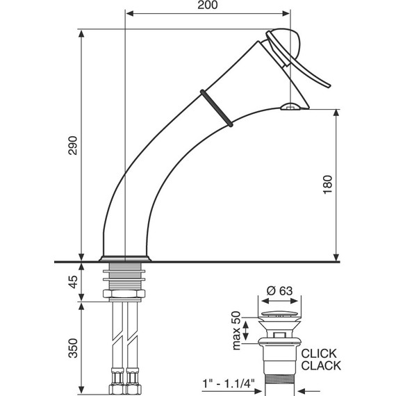 Смеситель для кухни Emmevi Cheope CR5007 - фото 2