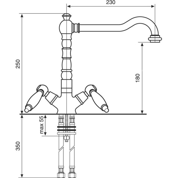 Смеситель для кухни Emmevi Deco Ceramic OR121617, золото - фото 2