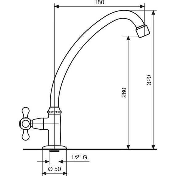Кран для фильтра Emmevi Deco Classic OR12060, золото - фото 2