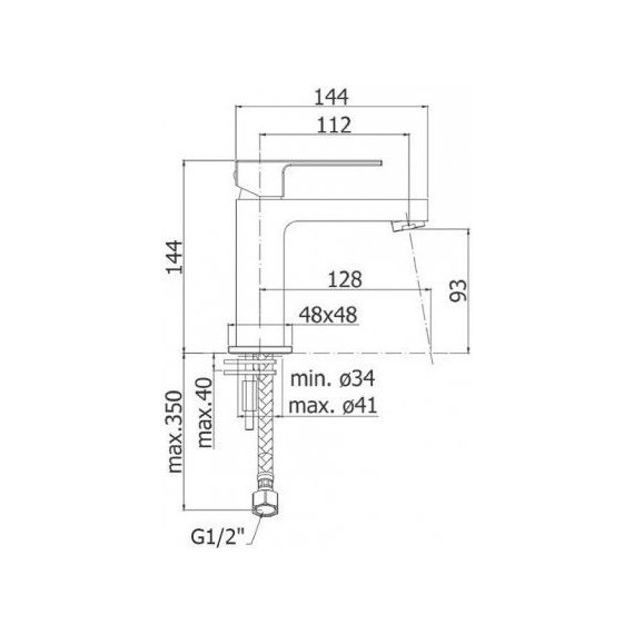 Смеситель для раковины Paffoni Elle EL071NO, чёрный матовый - фото 3