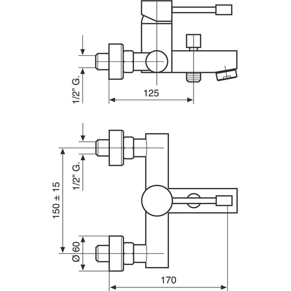 Смеситель для ванны Emmevi Eden CR71001 - фото 2