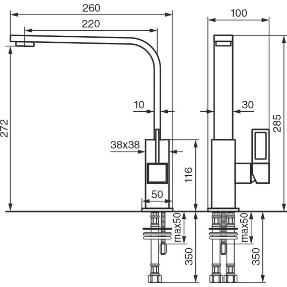 Смеситель для кухни Emmevi Gea CR26007LA - фото 2