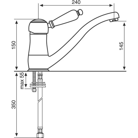 Смеситель для кухни Emmevi Laguna OR40067, золото - фото 2