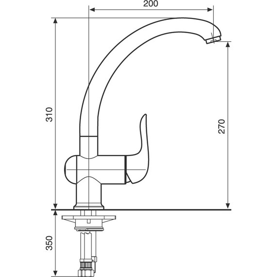 Смеситель для кухни Emmevi Neco СR91007 - фото 2