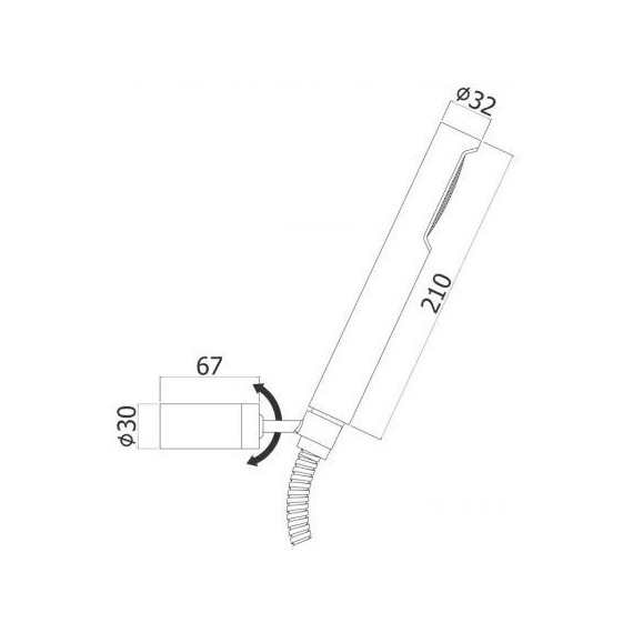 Душевой гарнитур Paffoni Birillo ZDUP036NO, чёрный матовый - фото 2