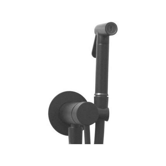 Набор для гигиенического душа Paffoni Tweet Round ZDUP110NO, чёрный матовый - фото 2