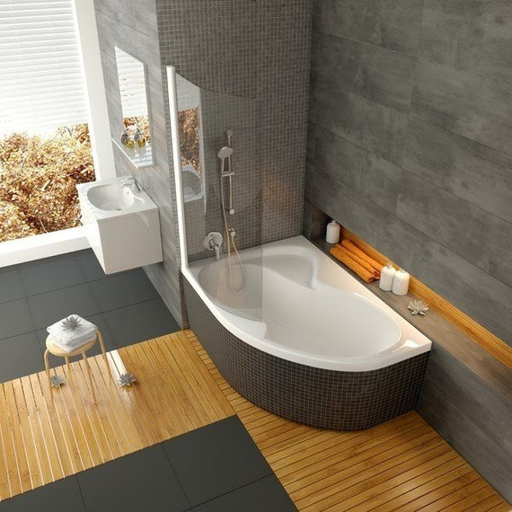 Ванна акриловая Ravak Rosa II 170х105 см C221000000 L, Размер - мм: 1700х1050 - фото 8