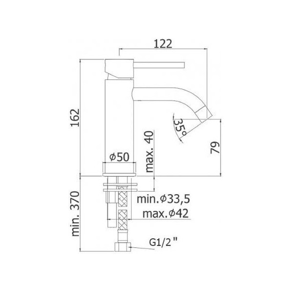 Смеситель для раковины Paffoni Light LIG071NO, чёрный матовый - фото 4