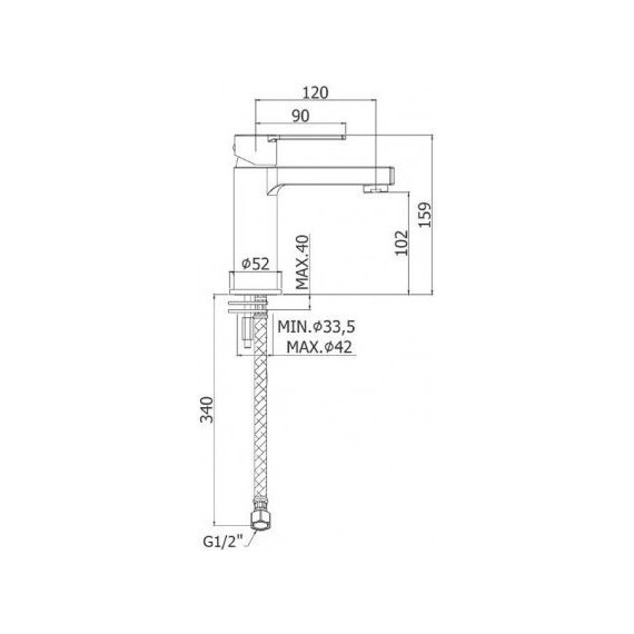 Смеситель для раковины Paffoni Ringo RIN071NO, чёрный матовый - фото 4