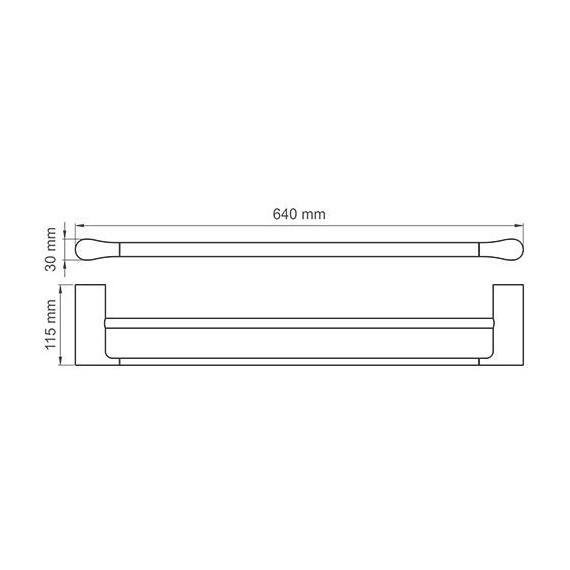 Полотенцедержатель WasserKraft Glan K-5140, цвет чёрный - фото 5