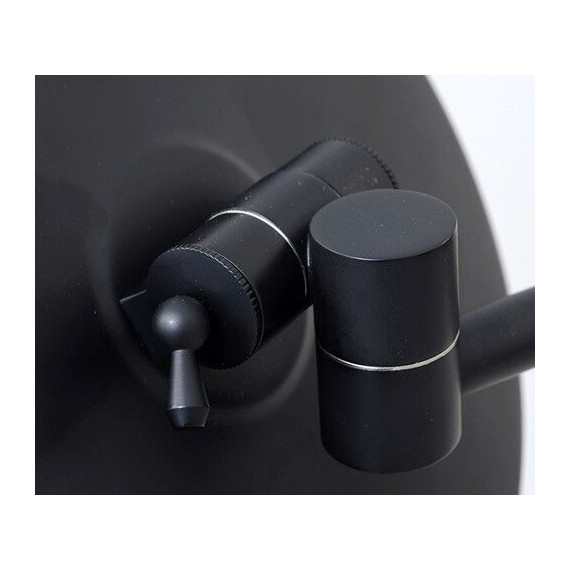 Зеркало косметическое настенное WasserKraft K-1004BLACK, цвет чёрный - фото 5