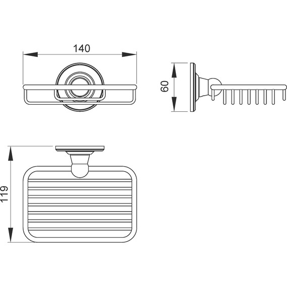Мыльница Timo Nelson 160023/02, цвет антик - фото 2