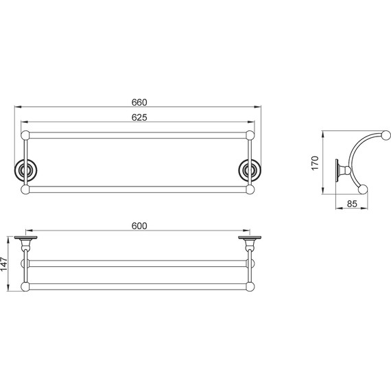 Полотенцедержатель Timo Nelson 150056/00 - фото 2