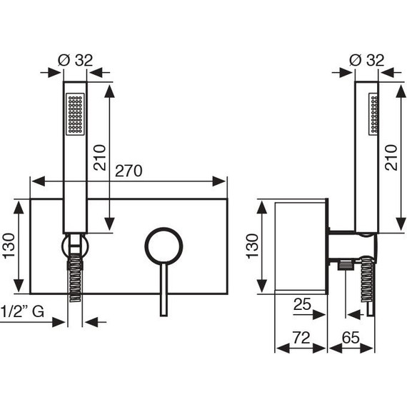 Смеситель для душа Emmevi Piper CR45052 - фото 2